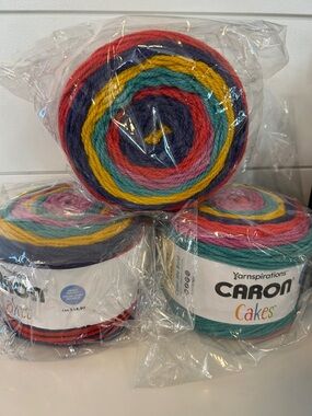 3 Caron Cakes Multicolor Yarn Cake - fruit frosting